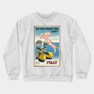 Italian Travel Poster Crewneck Sweatshirt